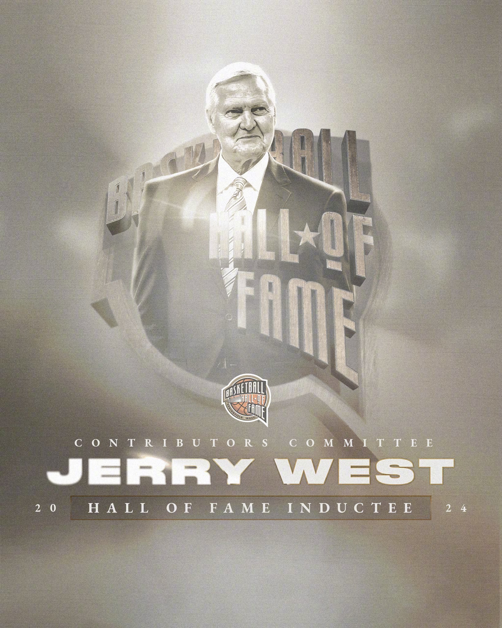 三度入选奈史密斯名人堂的篮坛传奇杰里·韦斯特